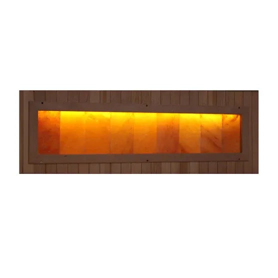 Golden Designs 2-Person Full Spectrum PureTech™ Near Zero EMF FAR Infrared Sauna with Himalayan Salt Bar (Canadian Hemlock)