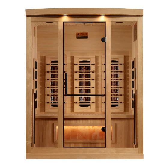 Golden Designs 3-Person Reserve Edition Full Spectrum with Himalayan Salt Bar (Canadian Hemlock)