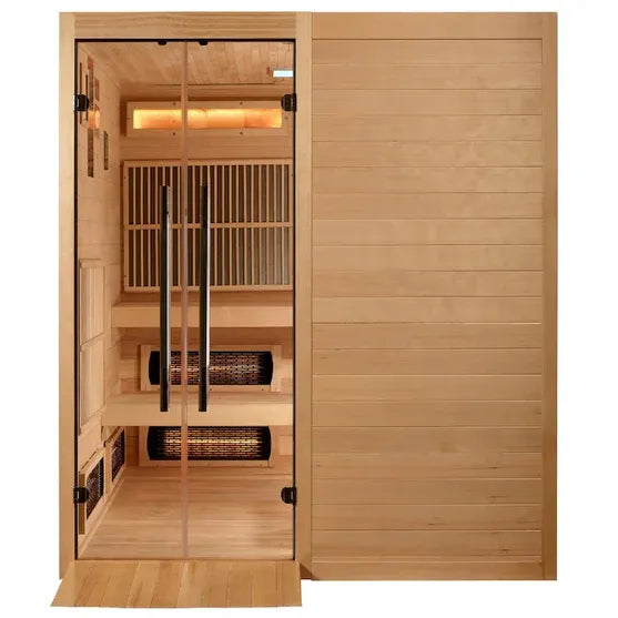 Golden Designs Toledo 6-Person Hybrid Sauna (Indoor) - Full Spectrum and Harvia Traditional Stove