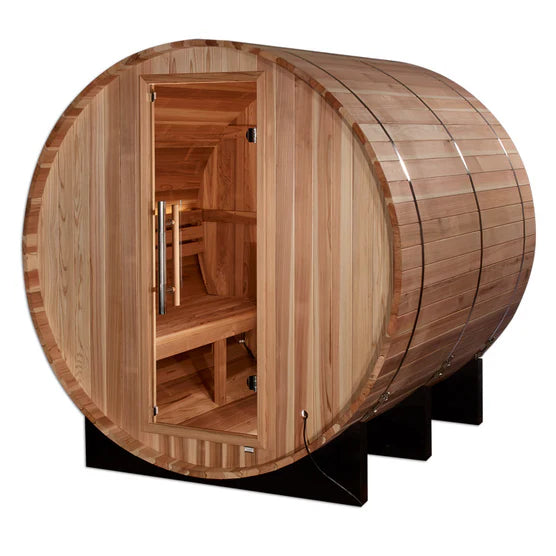 Golden Designs "Arosa" 4 Person Barrel Traditional Steam Sauna - Pacific Cedar