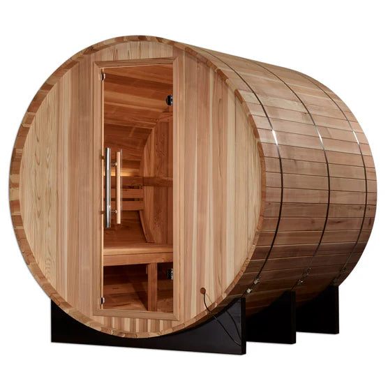 Golden Designs "Arosa" 4 Person Barrel Traditional Steam Sauna - Pacific Cedar