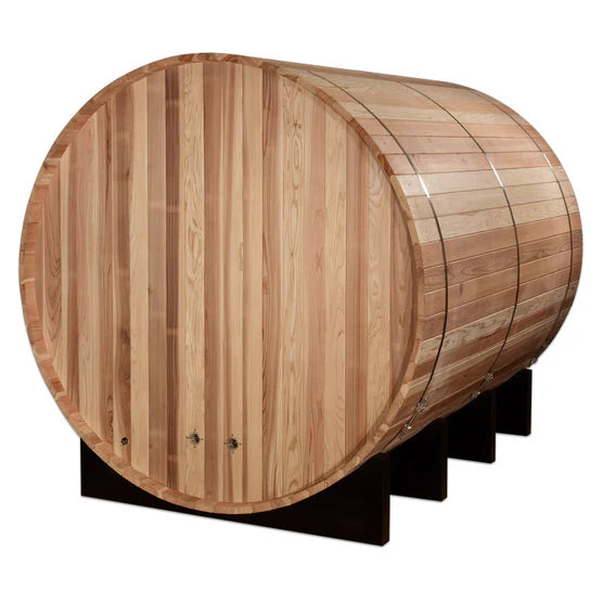 Golden Designs "Klosters" 6 Person Barrel Traditional Steam Sauna - Pacific Cedar