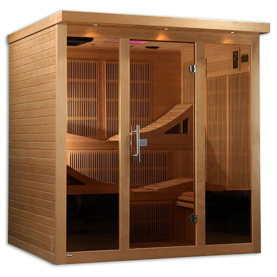 Golden Designs Monaco 6-Person Near Zero EMF Far Infrared Sauna (Canadian Hemlock)
