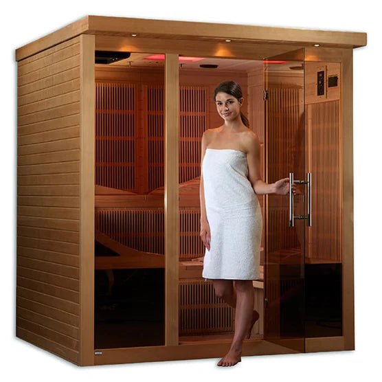 Golden Designs Monaco 6-Person Near Zero EMF Far Infrared Sauna (Canadian Hemlock)