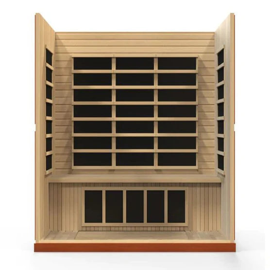 Dynamic Bergamo 4-Person Low EMF FAR Infrared Sauna (Canadian Hemlock)