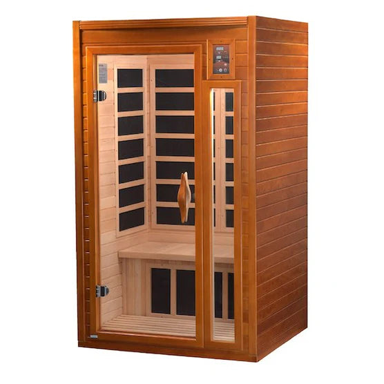 Dynamic Barcelona Elite 1-2-Person Ultra Low EMF FAR Infrared Sauna (Canadian Hemlock)