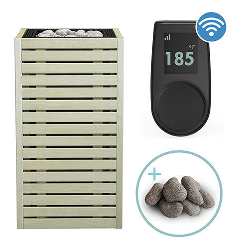 HUUM CORE Aspen Pkg CORE Series Sauna Heater Package, Aspen Wood Exterior, Up to 10.5kW