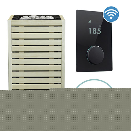 HUUM CORE Aspen Pkg CORE Series Sauna Heater Package, Aspen Wood Exterior, Up to 10.5kW