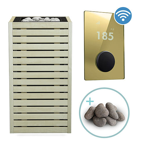 HUUM CORE Aspen Pkg CORE Series Sauna Heater Package, Aspen Wood Exterior, Up to 10.5kW