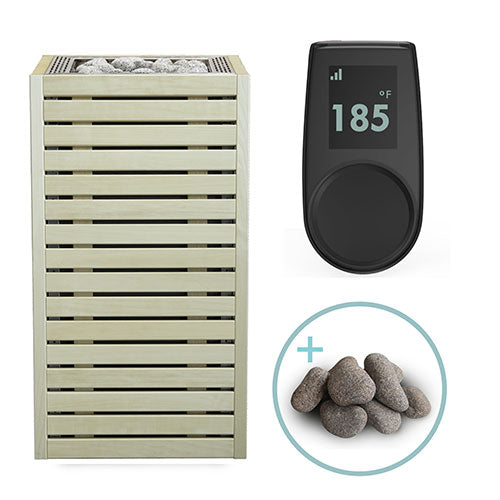 HUUM CORE Aspen Pkg CORE Series Sauna Heater Package, Aspen Wood Exterior, Up to 10.5kW