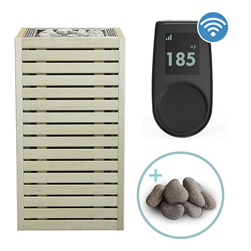 HUUM CORE Aspen Pkg CORE Series Sauna Heater Package, Aspen Wood Exterior, Up to 10.5kW