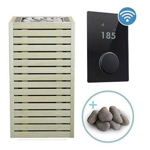 HUUM CORE Aspen Pkg CORE Series Sauna Heater Package, Aspen Wood Exterior, Up to 10.5kW