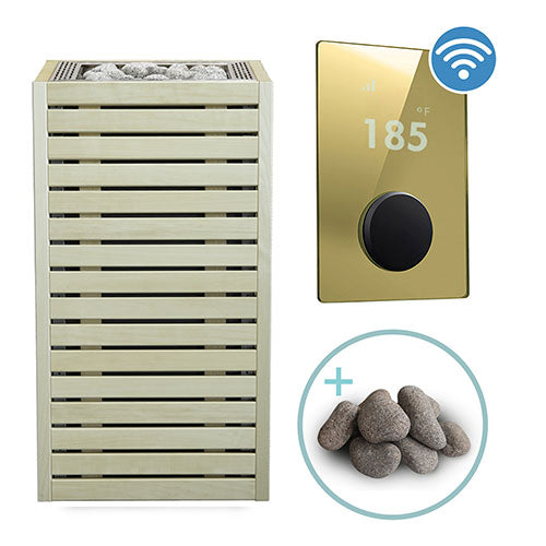 HUUM CORE Aspen Pkg CORE Series Sauna Heater Package, Aspen Wood Exterior, Up to 10.5kW