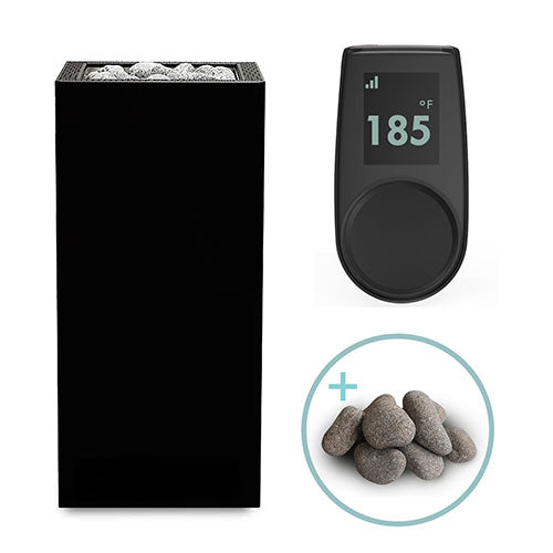 HUUM CORE Black Pkg CORE Series Sauna Heater Package, Black Exterior, Up to 10.5kW