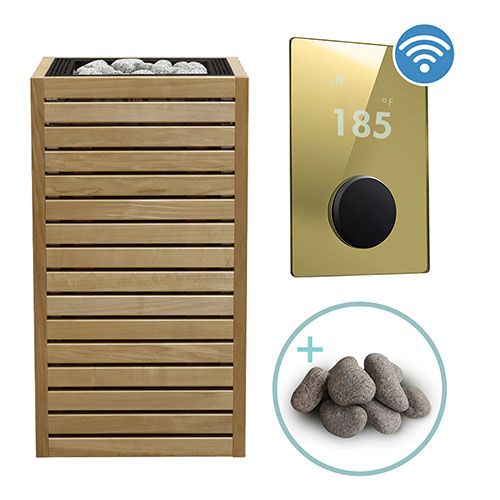 HUUM CORE Thermo-Aspen Pkg CORE Series Sauna Heater Package, Thermo-Aspen Wood Exterior, Up to 10.5kW