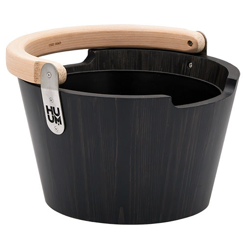 HUUM TASA Wood Sauna Bucket w/ Curved Handle