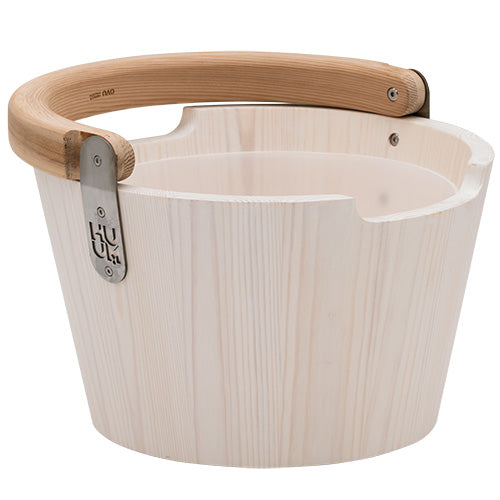 HUUM TASA Wood Sauna Bucket w/ Curved Handle