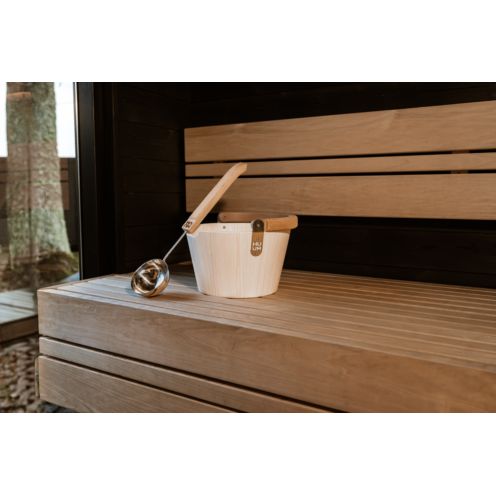 HUUM TASA Sauna Ladle, Stainless Steel w/ Wood Handle