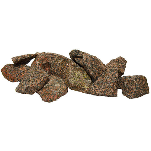 Harvia Decorative Red Granite Sauna Heater Stones, Split-Face, 5-10cm