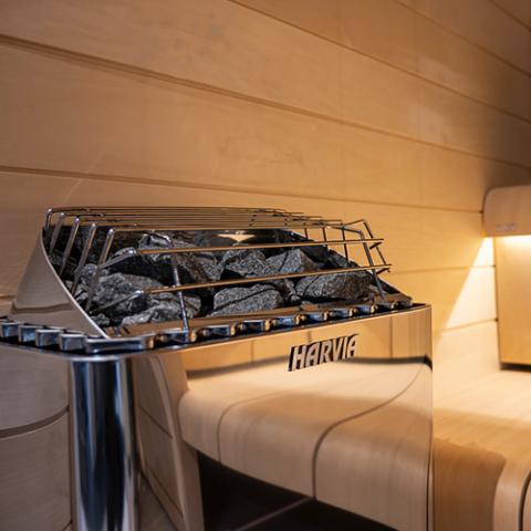 Harvia KIP60B KIP Series 6kW Sauna Heater, Built-In Controls