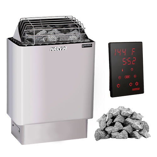 Harvia KIP60W Pkg KIP Series 6kW Sauna Heater Package, Stainless Steel