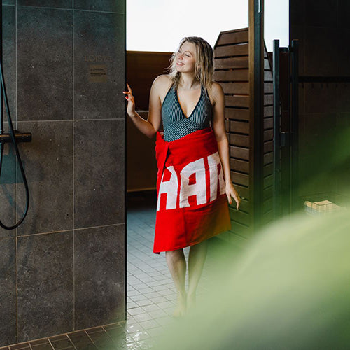 Harvia Red Sauna Hand Towel