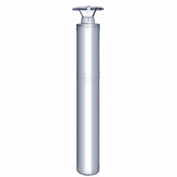 Harvia Chimney & Assembly Kit, Barrel, Flat Roof, Stainless