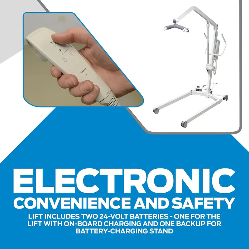 Joerns Healthcare Hoyer HPL450 Battery-Powered Patient Lift with Manual Base