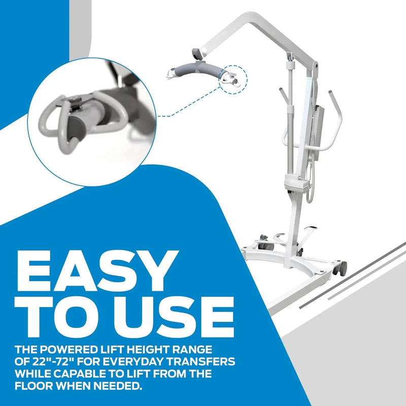 Joerns Healthcare Hoyer HPL450 Battery-Powered Patient Lift with Manual Base