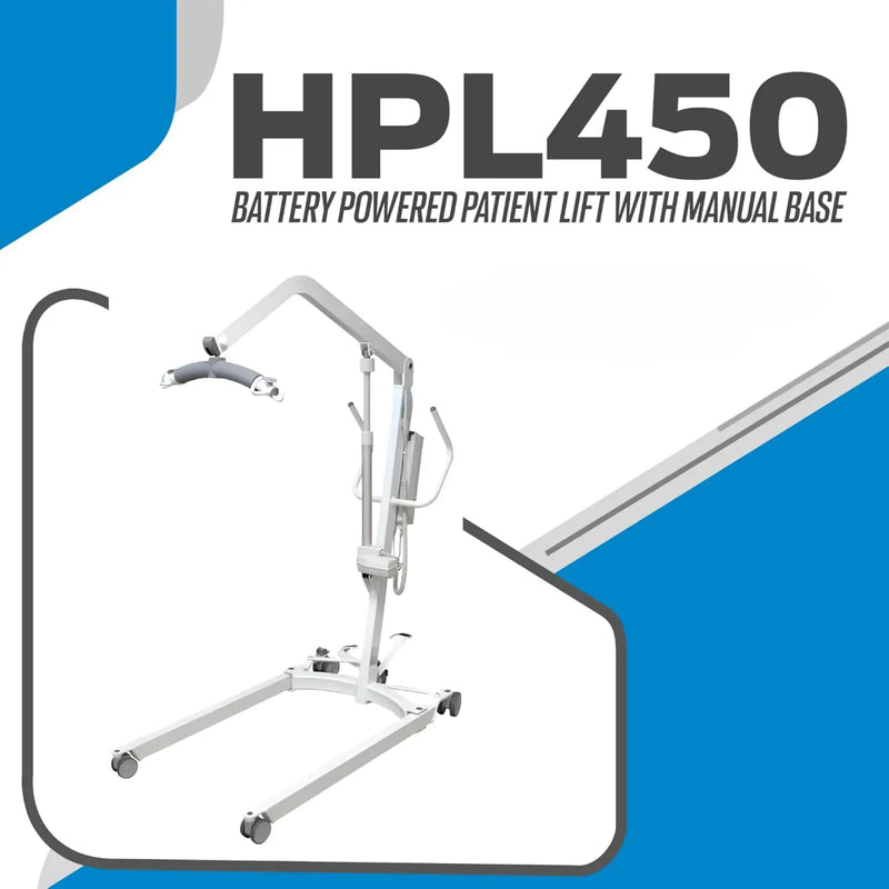 Joerns Healthcare Hoyer HPL450 Battery-Powered Patient Lift with Manual Base