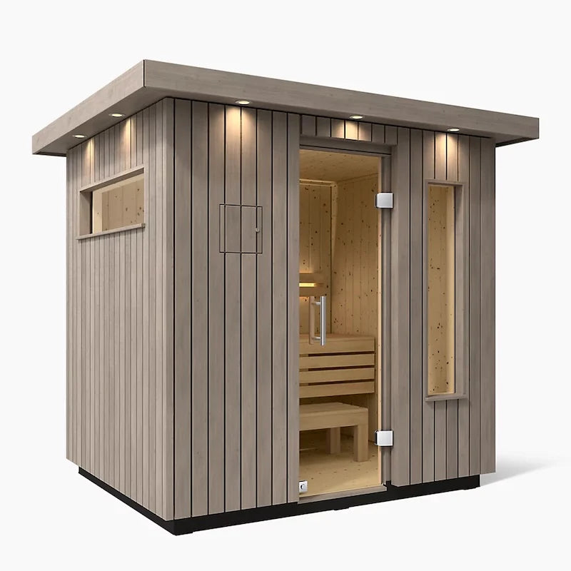 Kohler C2 Outdoor Weathered Grey Spruce Sauna Kit