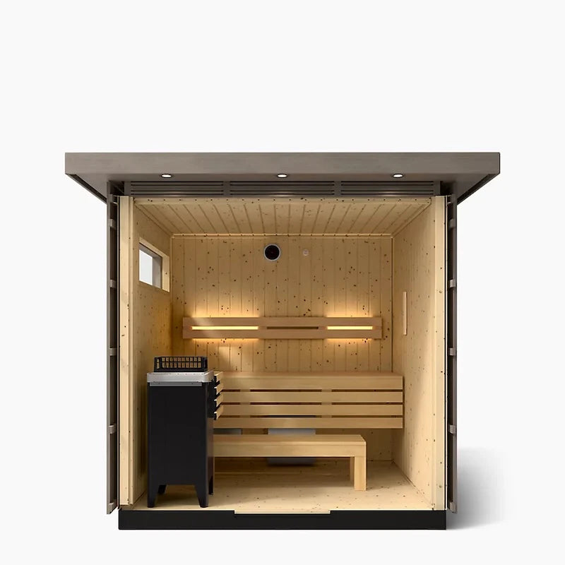 Kohler C2 Outdoor Weathered Grey Spruce Sauna Kit