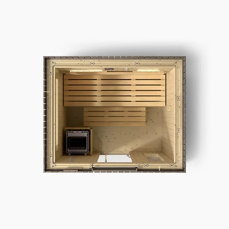 Kohler C2 Outdoor Weathered Grey Spruce Sauna Kit