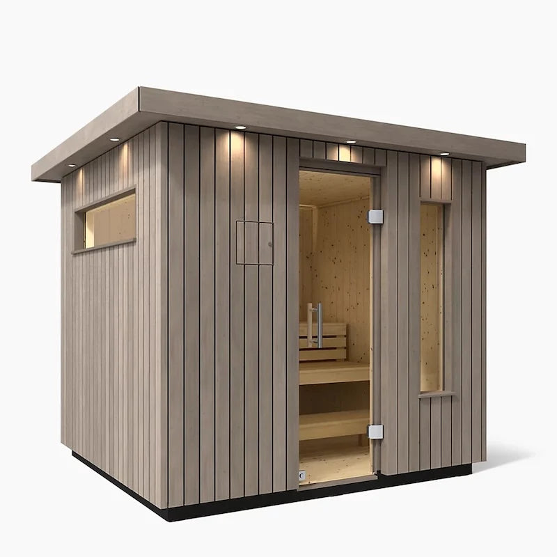 Kohler C2 Outdoor Weathered Grey Spruce Sauna Kit