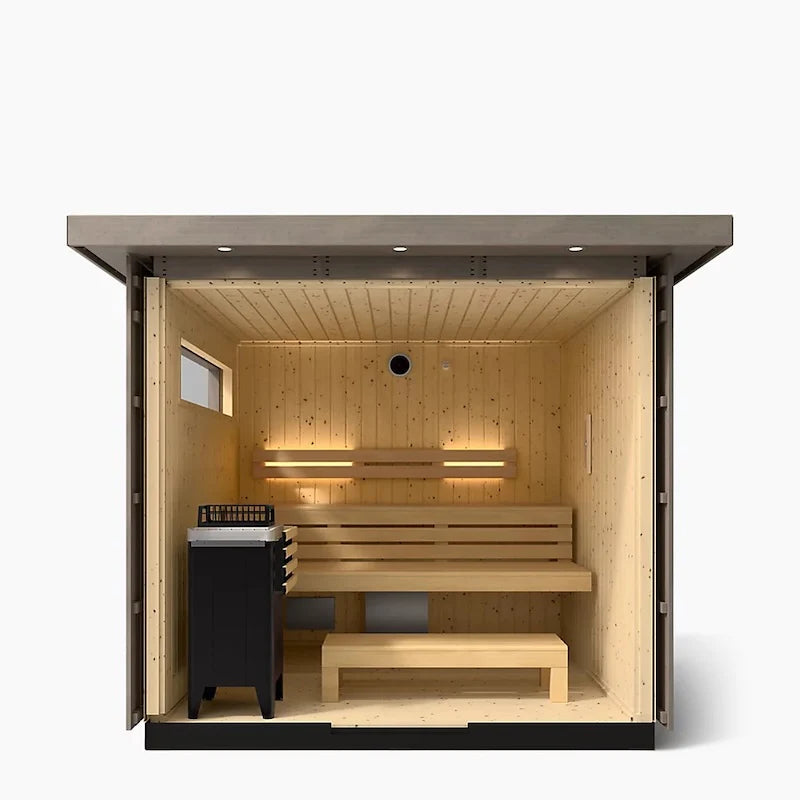 Kohler C2 Outdoor Weathered Grey Spruce Sauna Kit