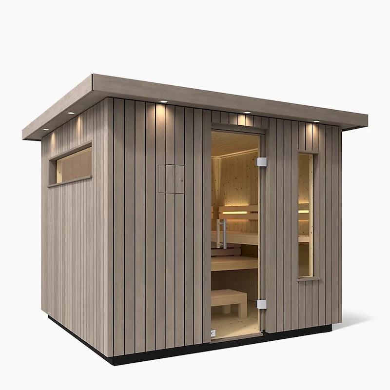 Kohler C2 Outdoor Weathered Grey Spruce Sauna Kit