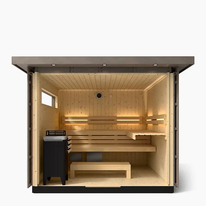 Kohler C2 Outdoor Weathered Grey Spruce Sauna Kit