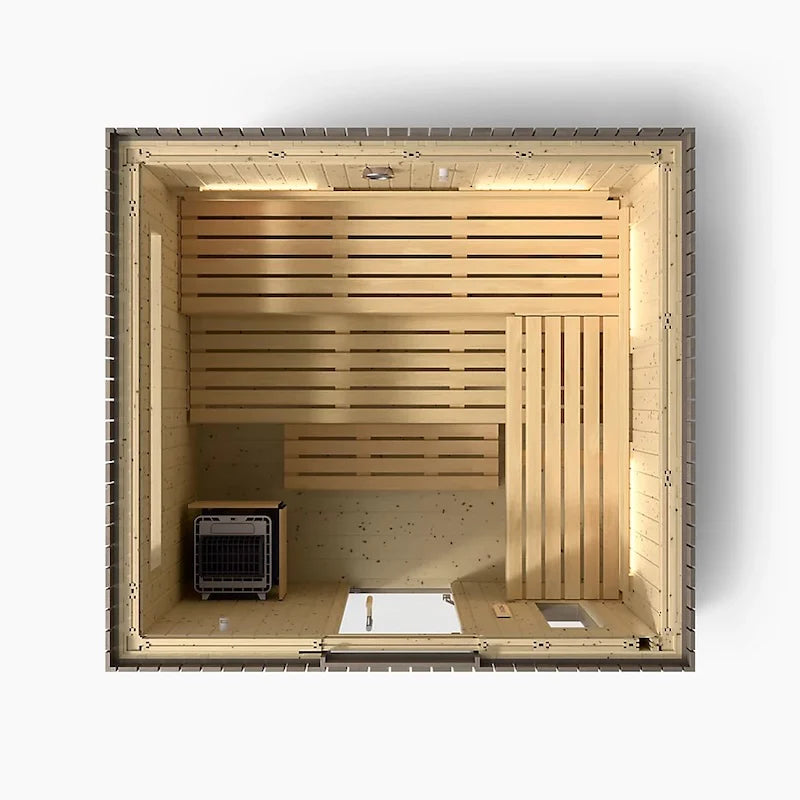 Kohler C2 Outdoor Weathered Grey Spruce Sauna Kit
