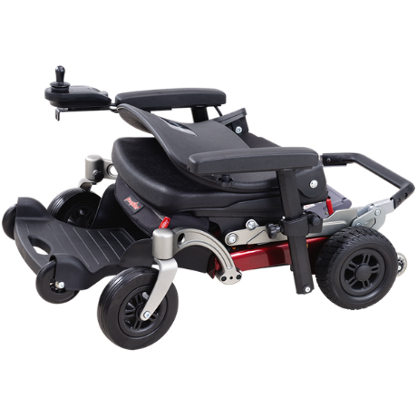 Folded FreeriderUSA Luggie Chair for easy transport