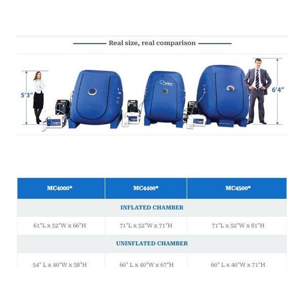 XLT MC4400 Hyperbaric Vertical Oxygen Chamber Wheel Chair Ready 1.3 ATA