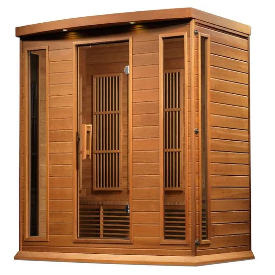 Maxxus 4 Person Near Zero EMF FAR Infrared Sauna (Canadian Red Cedar)