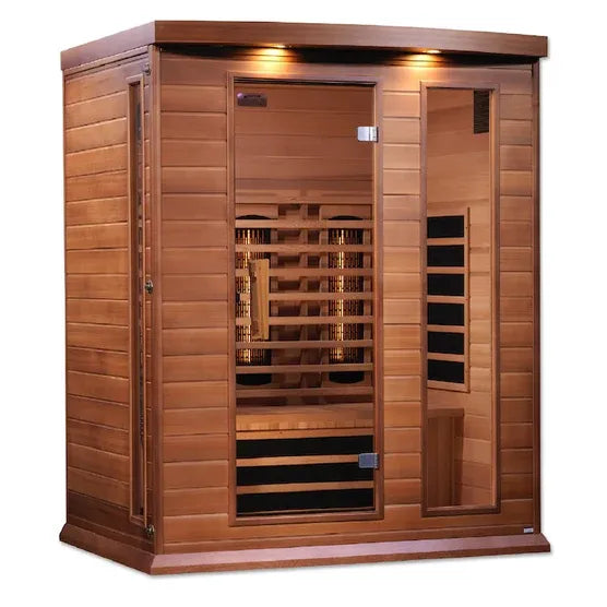 Maxxus 3-Person Full Spectrum Near Zero EMF FAR Infrared Sauna (Canadian Red Cedar)