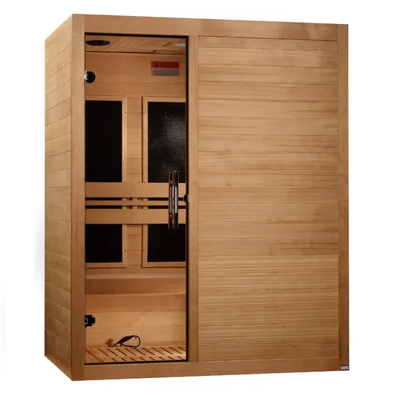 Maxxus S-Line Yoga 3-Person Low EMF FAR Infrared Sauna Canadian Hemlock