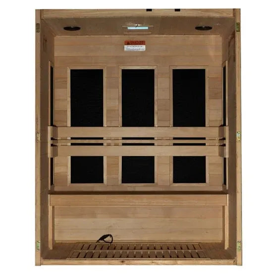 Maxxus S-Line Yoga 3-Person Ultra Low EMF FAR Infrared Sauna - Canadian Hemlock