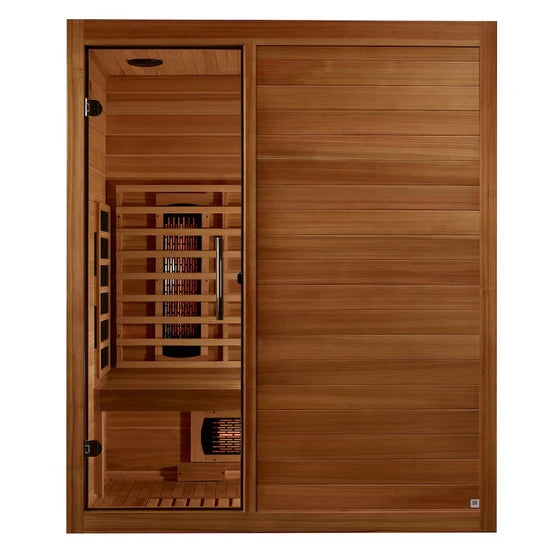 Maxxus S-Line Yoga 3-Person Full Spectrum Near Zero EMF Infrared Sauna - Pacific Cedar