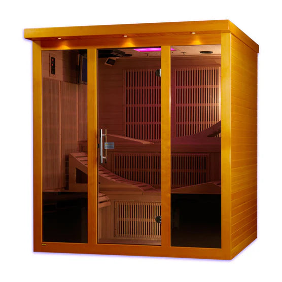 Dynamic Monaco Elite 6-Person Ultra Low EMF FAR Infrared Sauna (Canadian Hemlock)