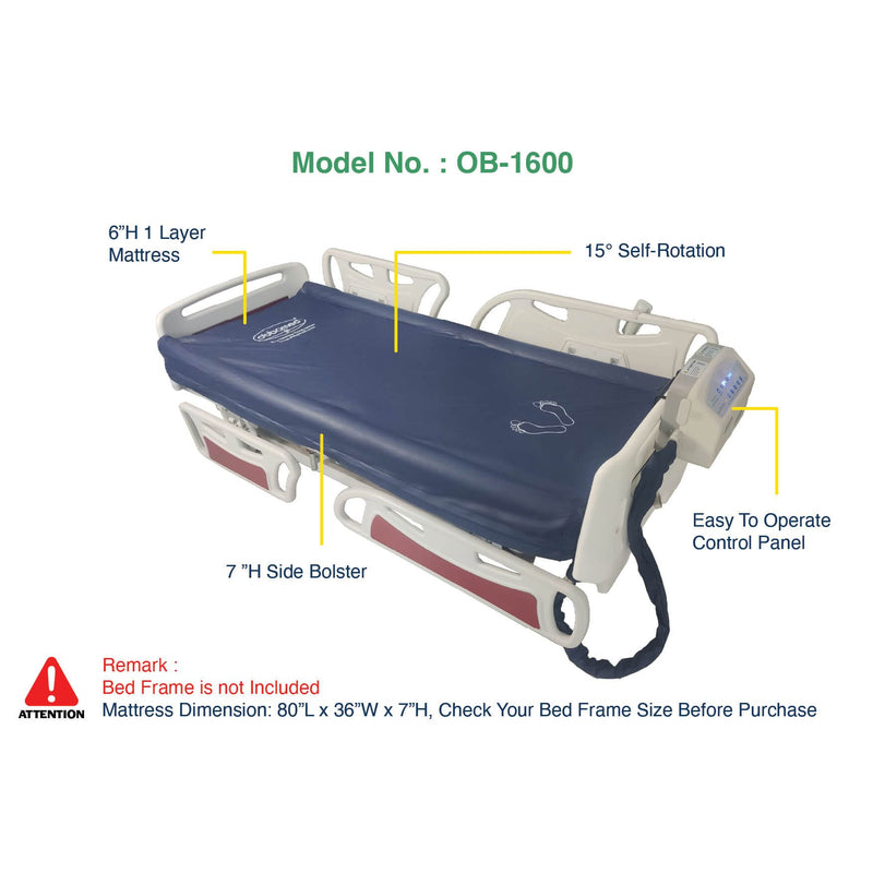 ObboMed OB-1600 UtilityAir Mattress Alternating Pressure Ulcer Prevention Mattress with Low Air Loss Air