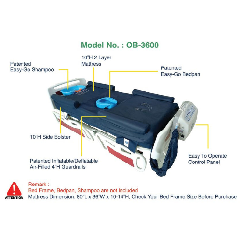 ObboMed OB-3600 UltraAir Mattress Alternating Pressure Ulcer Prevention Mattress with Low Air Loss Air