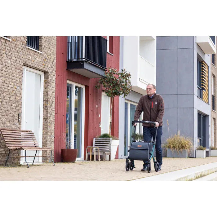Rollz FLEX 2 Lightweight Rollator Walker with XL Storage Bag & Seat