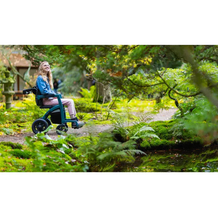 Rollz Motion Performance All-Terrain 2-In-1 Rollator Transport Chair